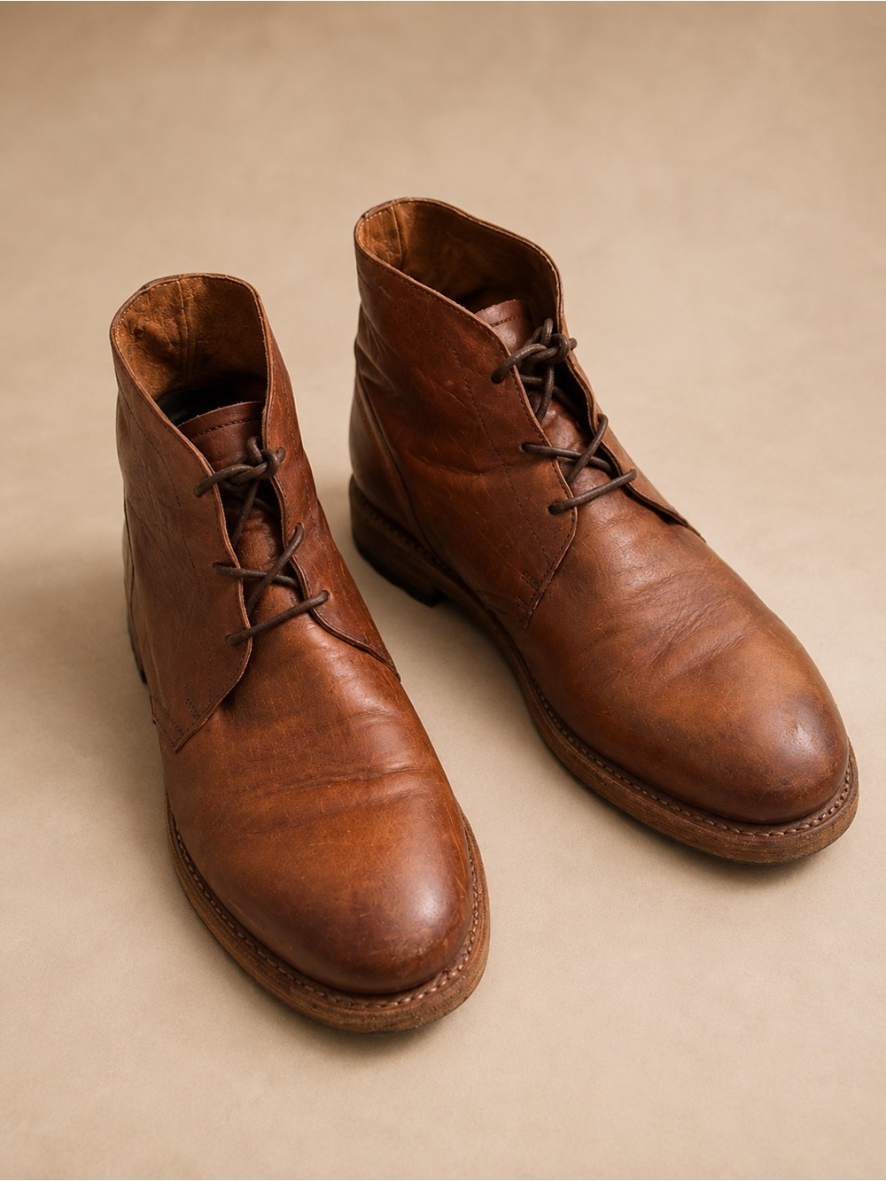 Frye Bowery Chukka Boots Oiled Leather Goodyear Welted Size 10.5